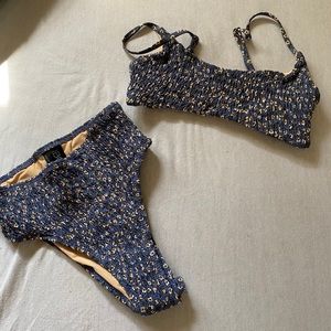 Cotton on floral two piece swimsuit